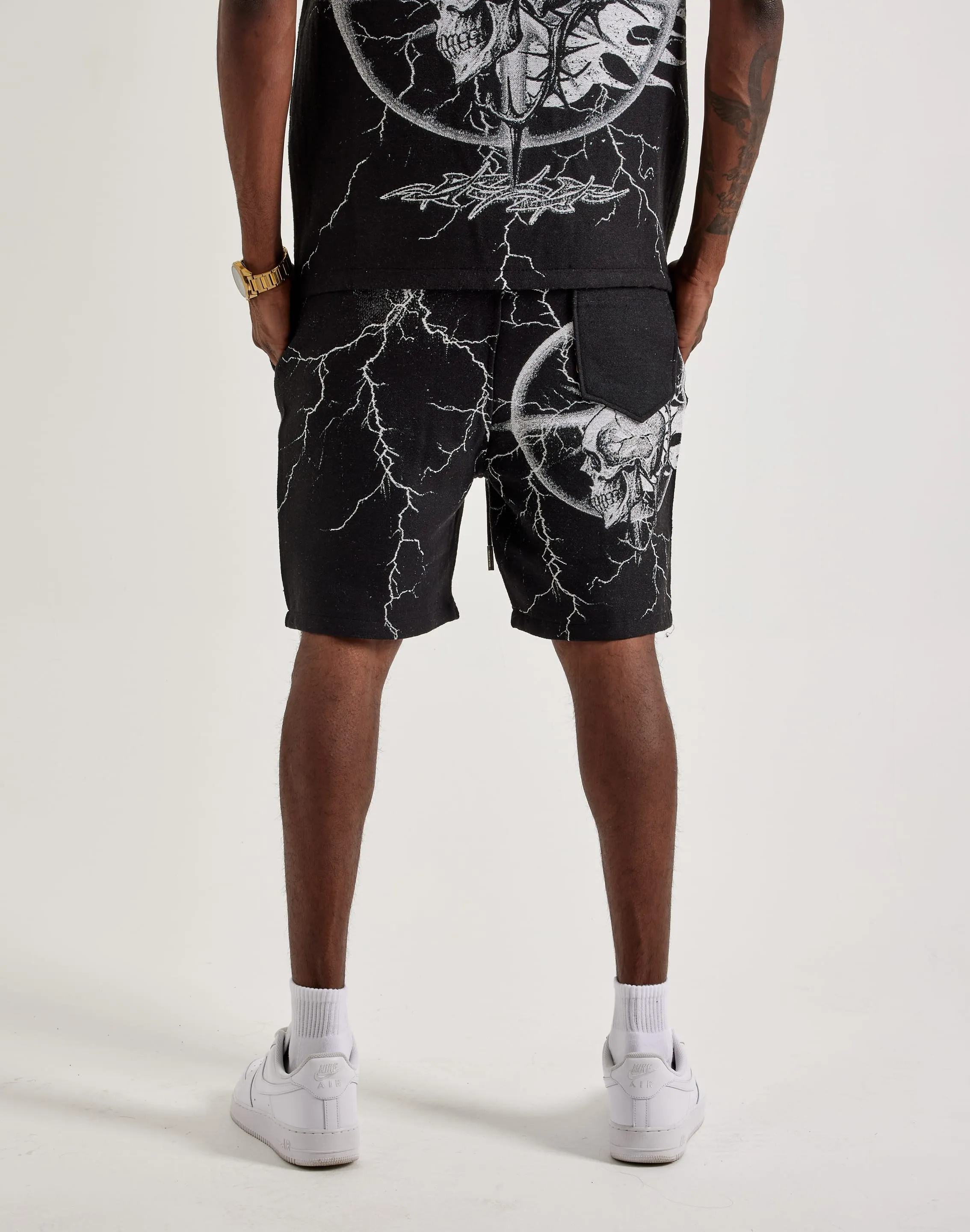 Majestik Skull Tapestry Shorts