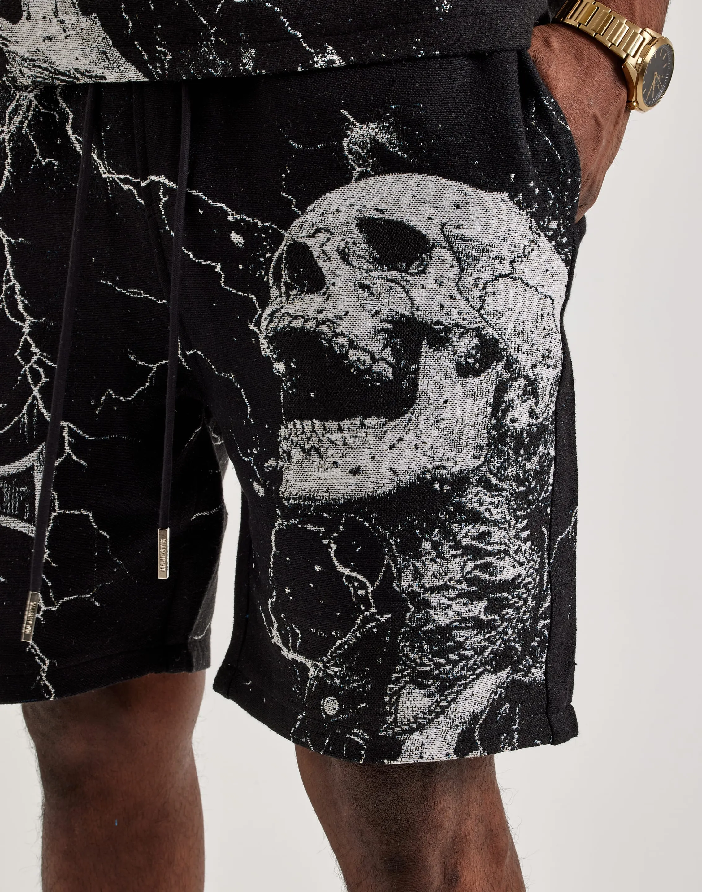 Majestik Skull Tapestry Shorts