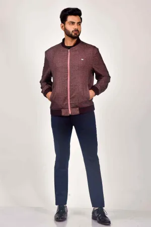 Maroon Zipper Jacket