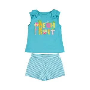 MAYORAL - Fresh Fruit Short Set - Turquoise