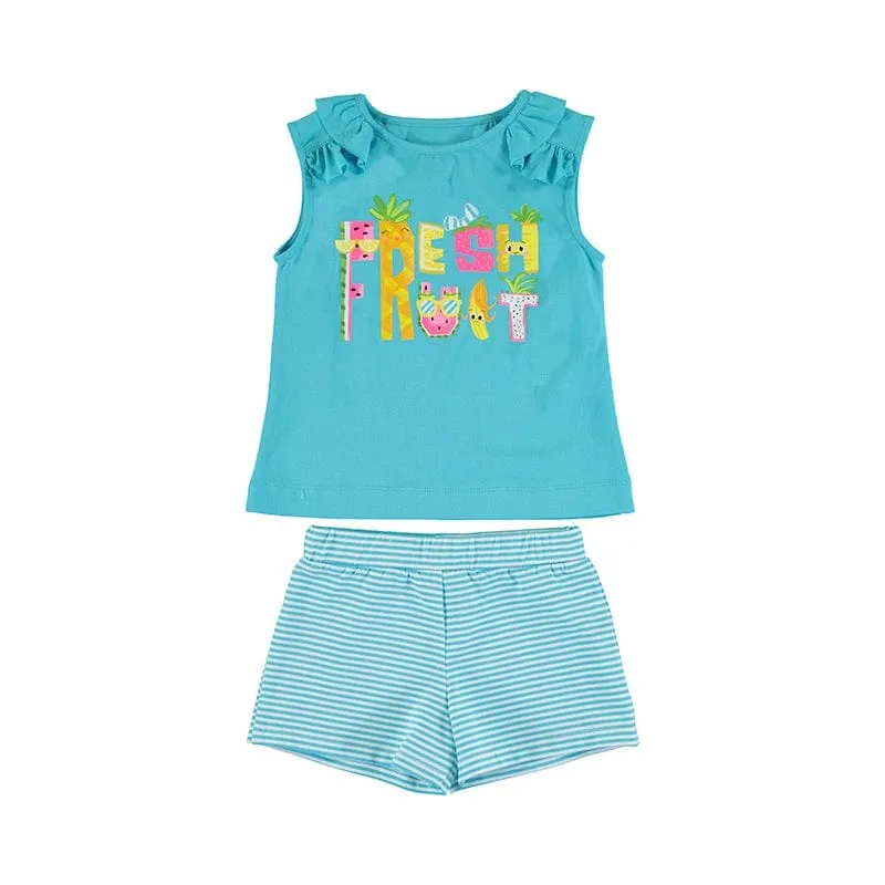 MAYORAL - Fresh Fruit Short Set - Turquoise