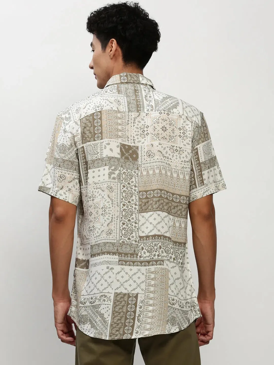 Men White Printed Casual Casual Shirts-JUPITERPRINT-1783-White
