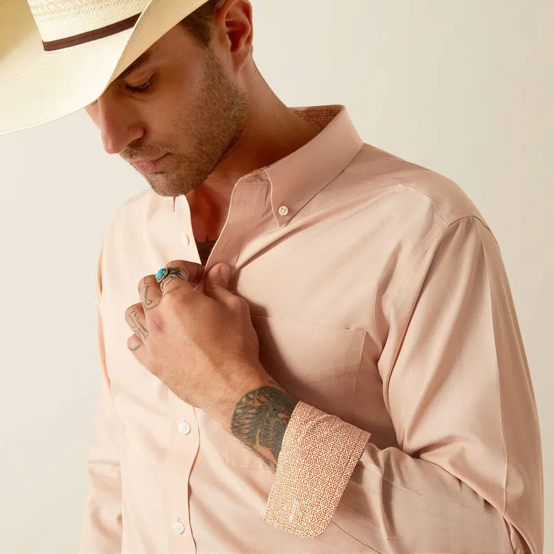 Men's Ariat Wrinkle Free Solid Fitted Shirt - 10054660