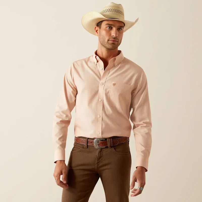 Men's Ariat Wrinkle Free Solid Fitted Shirt - 10054660