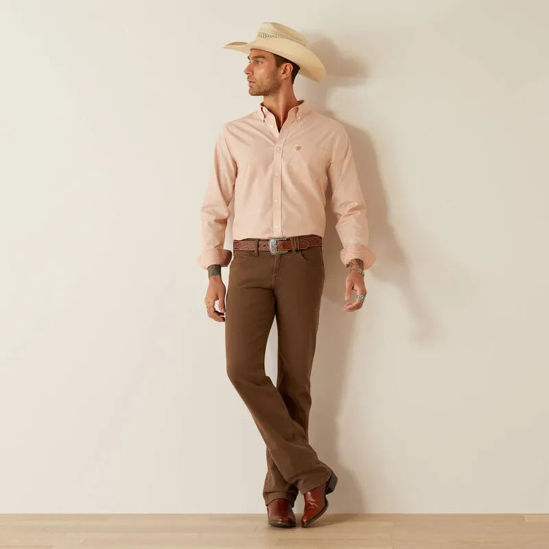 Men's Ariat Wrinkle Free Solid Fitted Shirt - 10054660