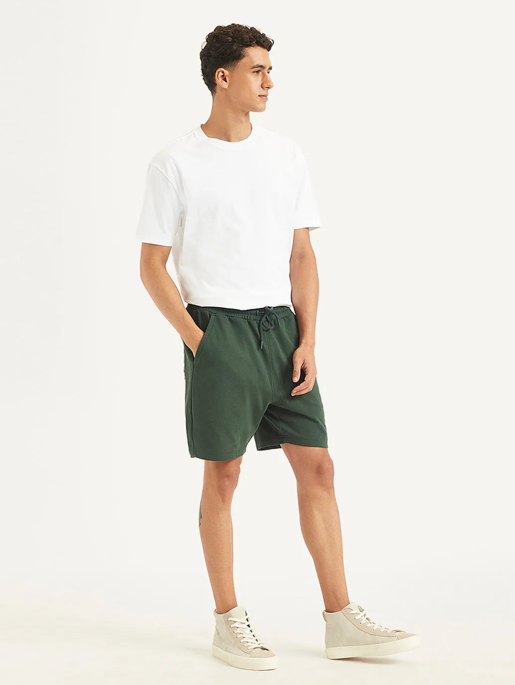 Men's Green Regular Fit Shorts