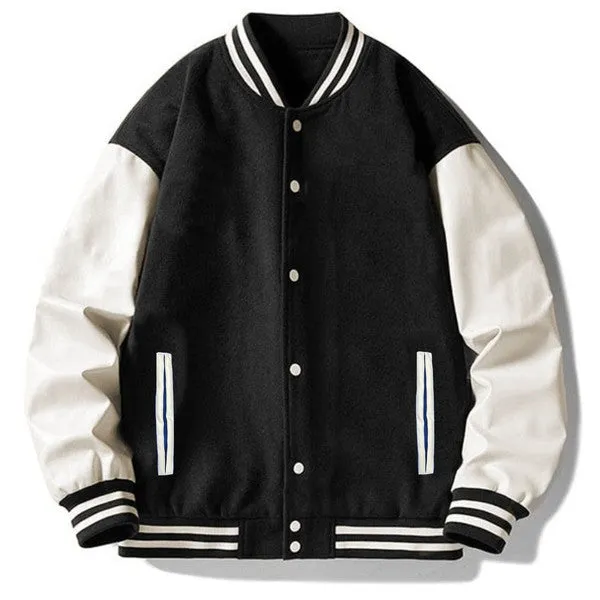 Men's Melton Letterman Lightweight Varsity Jacket