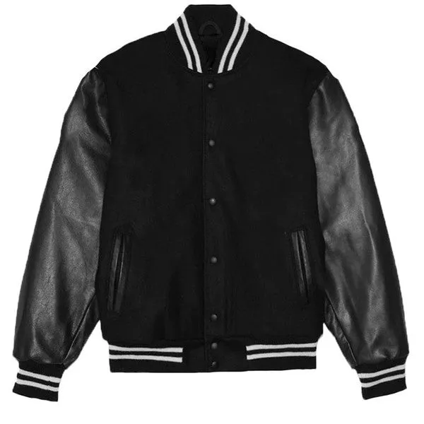 Men's Melton Letterman Lightweight Varsity Jacket