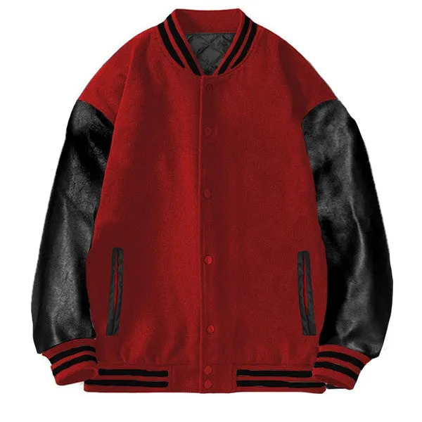 Men's Melton Letterman Lightweight Varsity Jacket