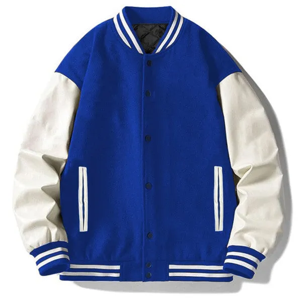 Men's Melton Letterman Lightweight Varsity Jacket