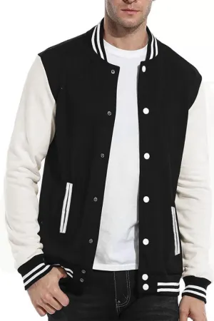 Men's Melton Letterman Lightweight Varsity Jacket