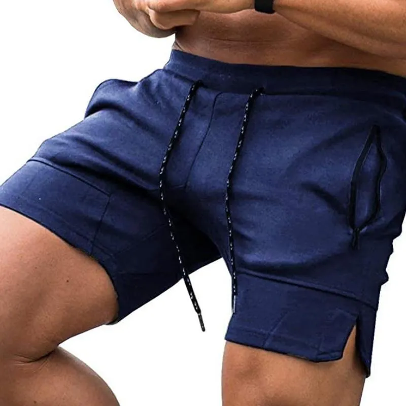 Men's Multicolor Fashion Zipper Pocket Drawstring Shorts