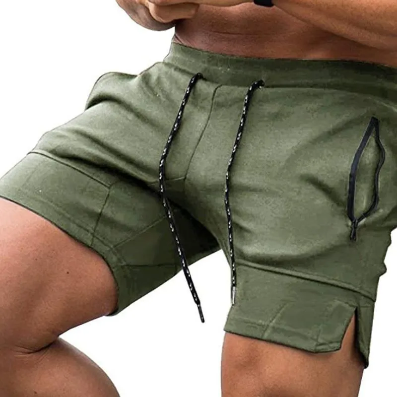 Men's Multicolor Fashion Zipper Pocket Drawstring Shorts