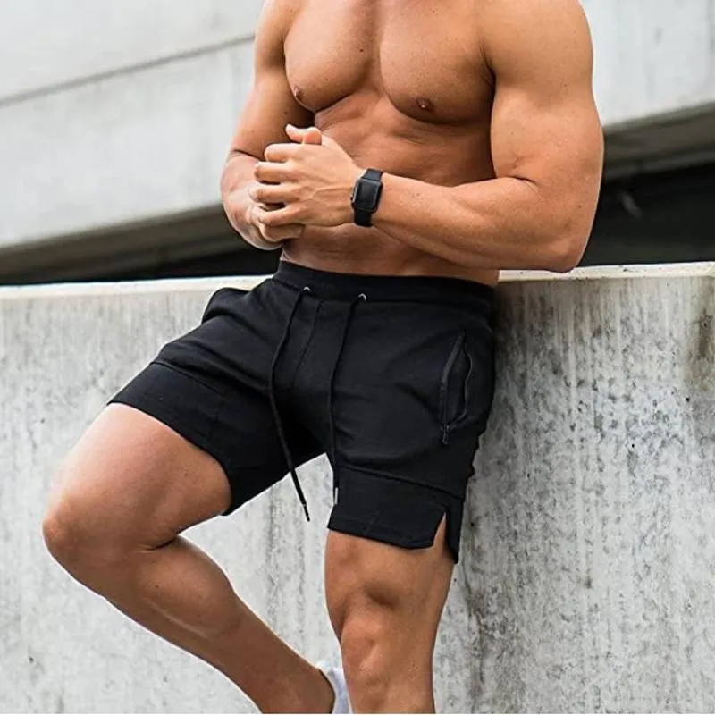 Men's Multicolor Fashion Zipper Pocket Drawstring Shorts