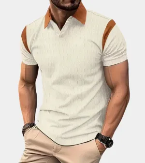 Men's polo shirt - contemporary style in textured fabric for casual wear