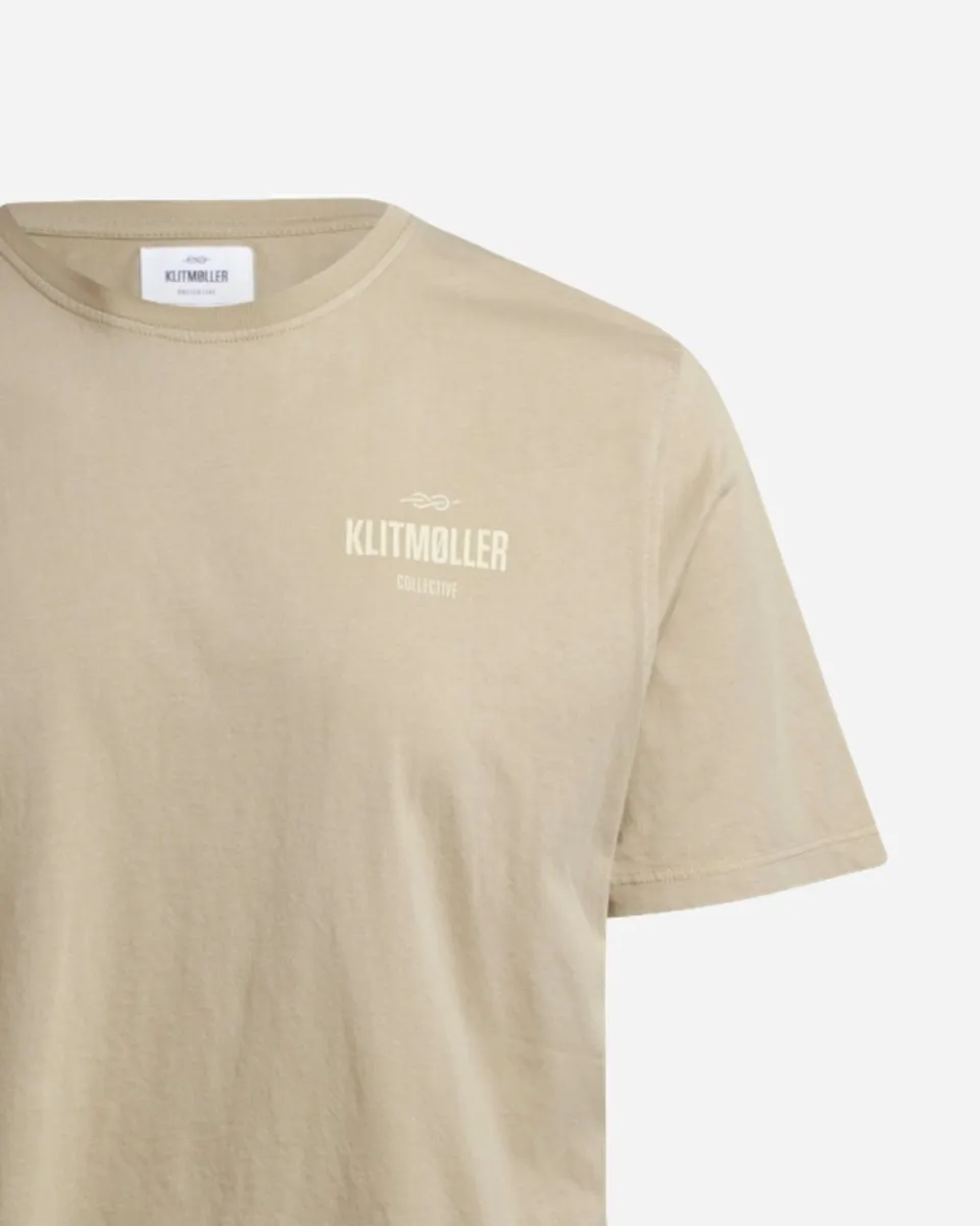 Mens Small Logo Tee - Sand