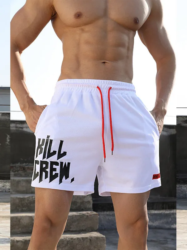 Mesh Loose Breathable Simple Slit Shorts