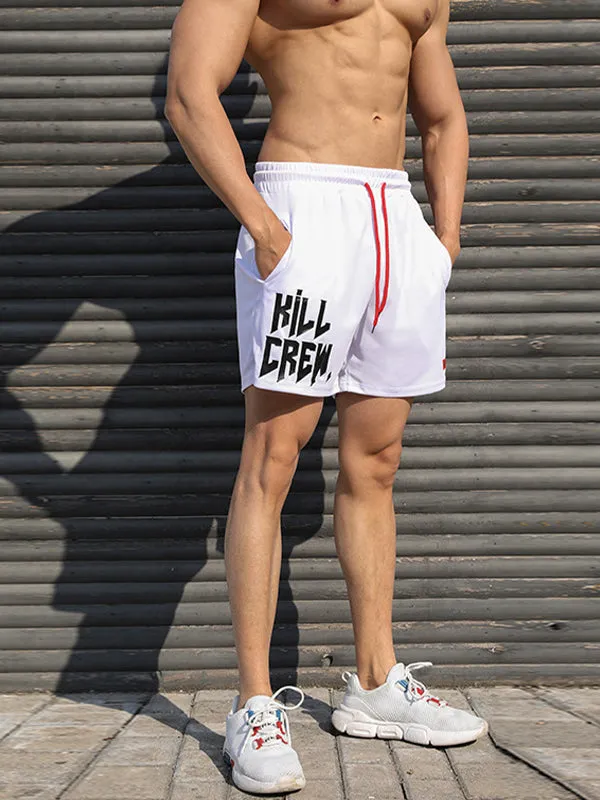 Mesh Loose Breathable Simple Slit Shorts