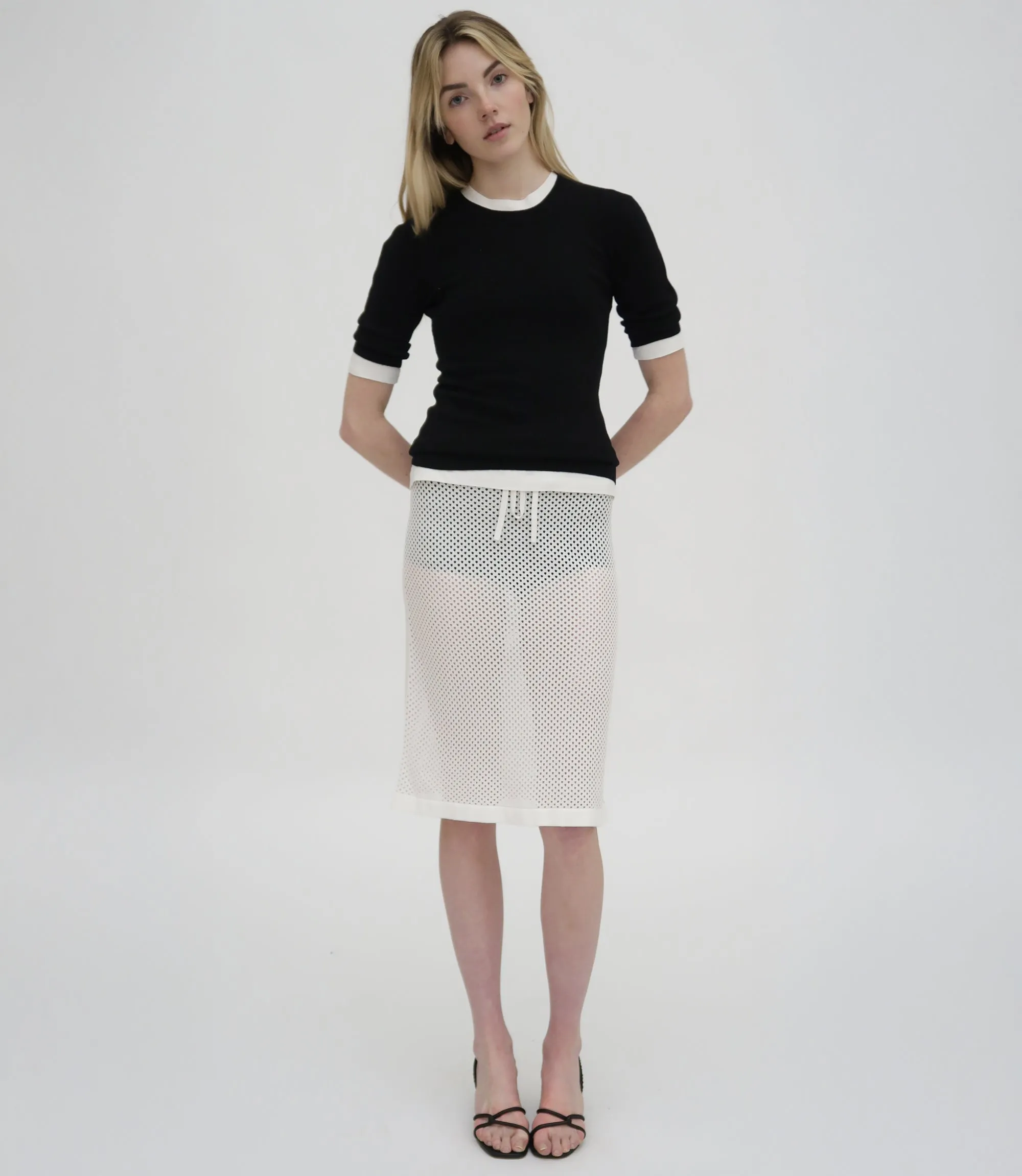 MESH MIDI SKIRT