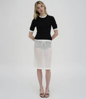 MESH MIDI SKIRT
