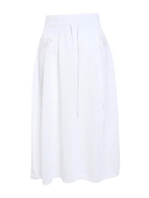 MESH STITCH COTTON JOGGING SKIRT