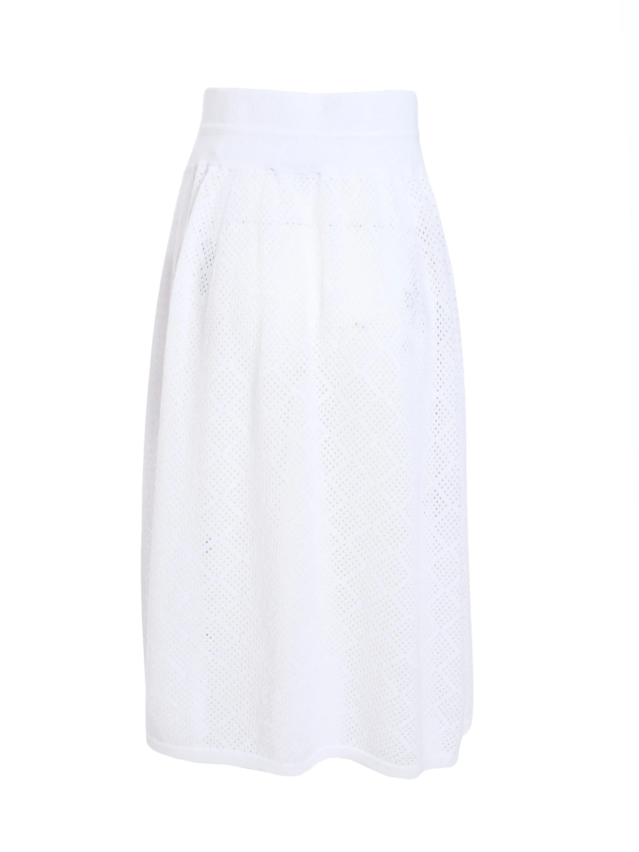 MESH STITCH COTTON JOGGING SKIRT