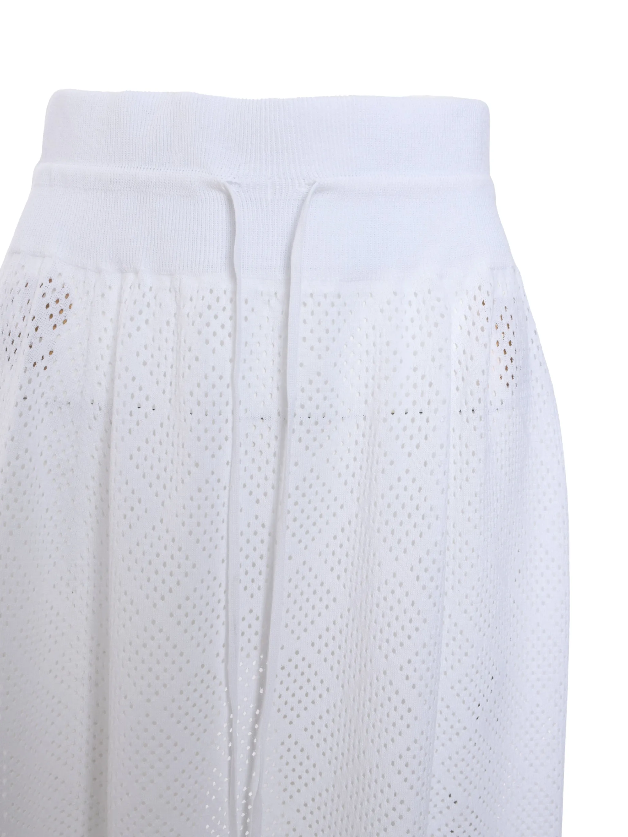 MESH STITCH COTTON JOGGING SKIRT