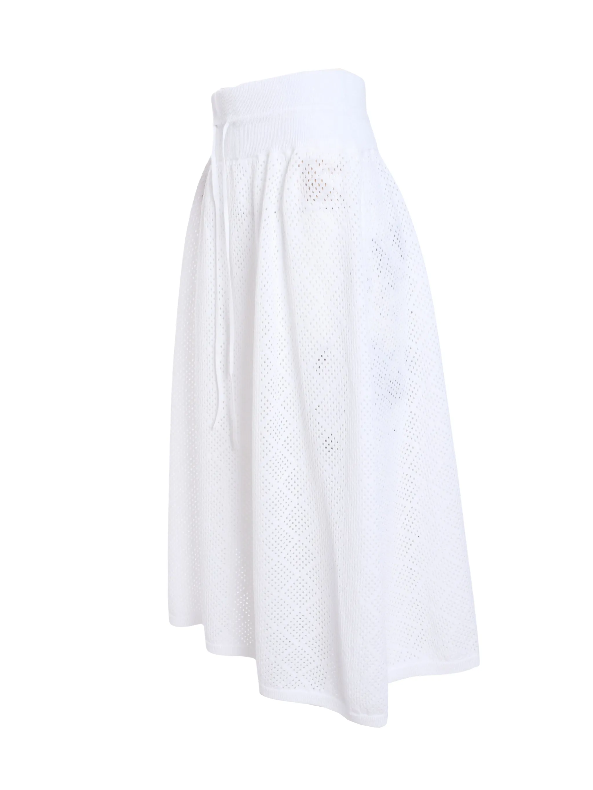 MESH STITCH COTTON JOGGING SKIRT