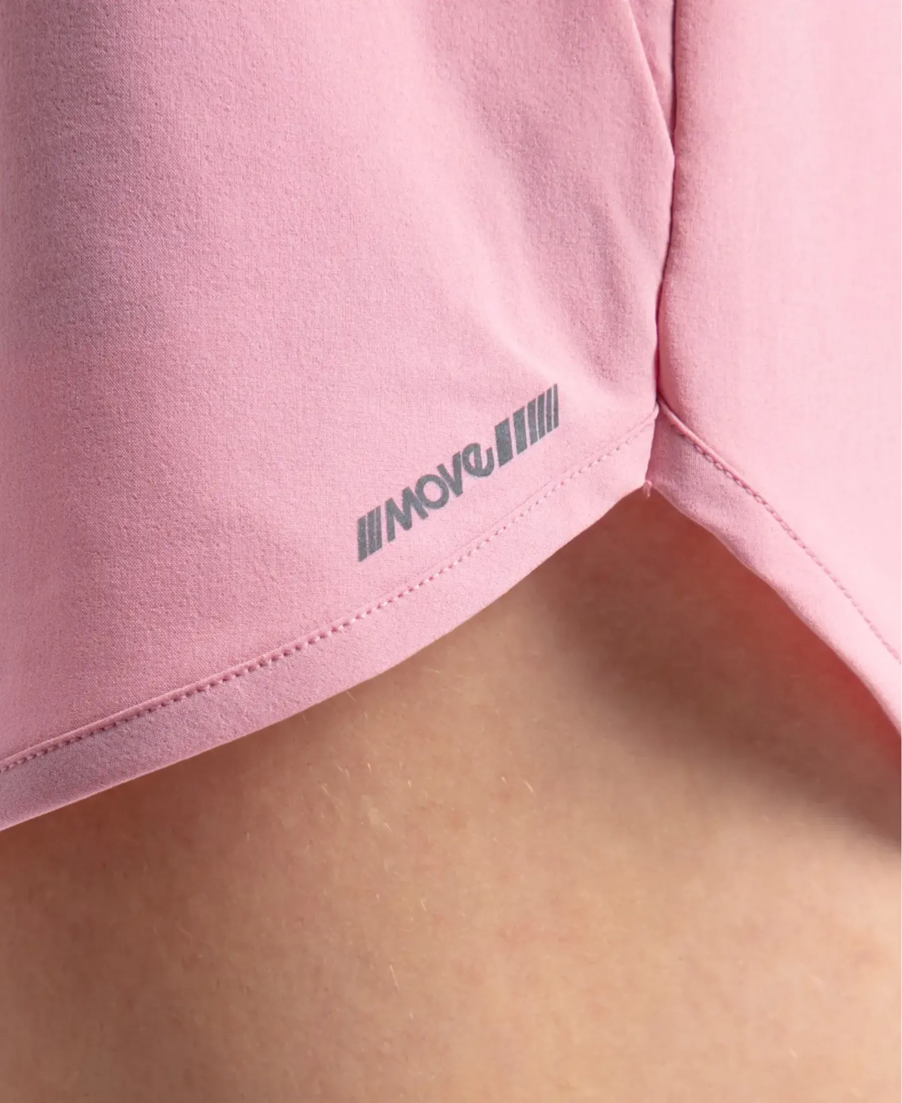 Microfiber Elastane Stretch Double Layered Woven Fabric Regular Fit Shorts with Zipper Pockets - Rose