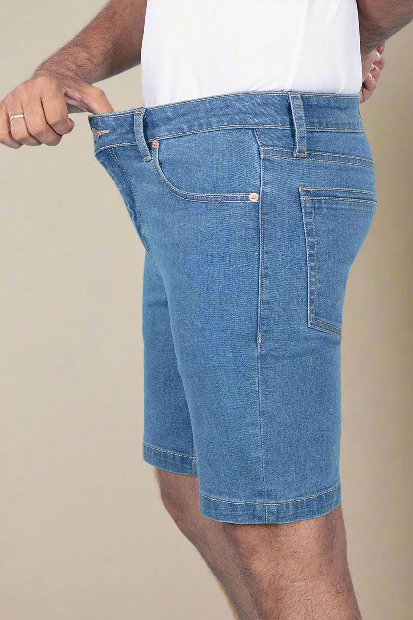 Mid Blue Denim Shorts