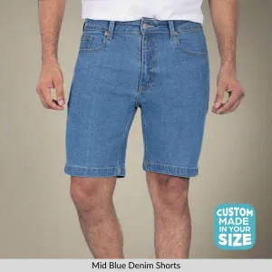 Mid Blue Denim Shorts