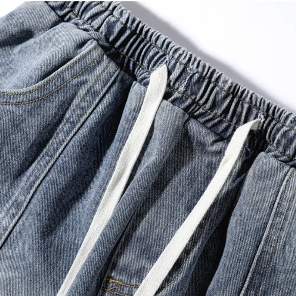 Modern Washed Gradient Denim Shorts