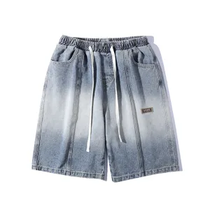Modern Washed Gradient Denim Shorts