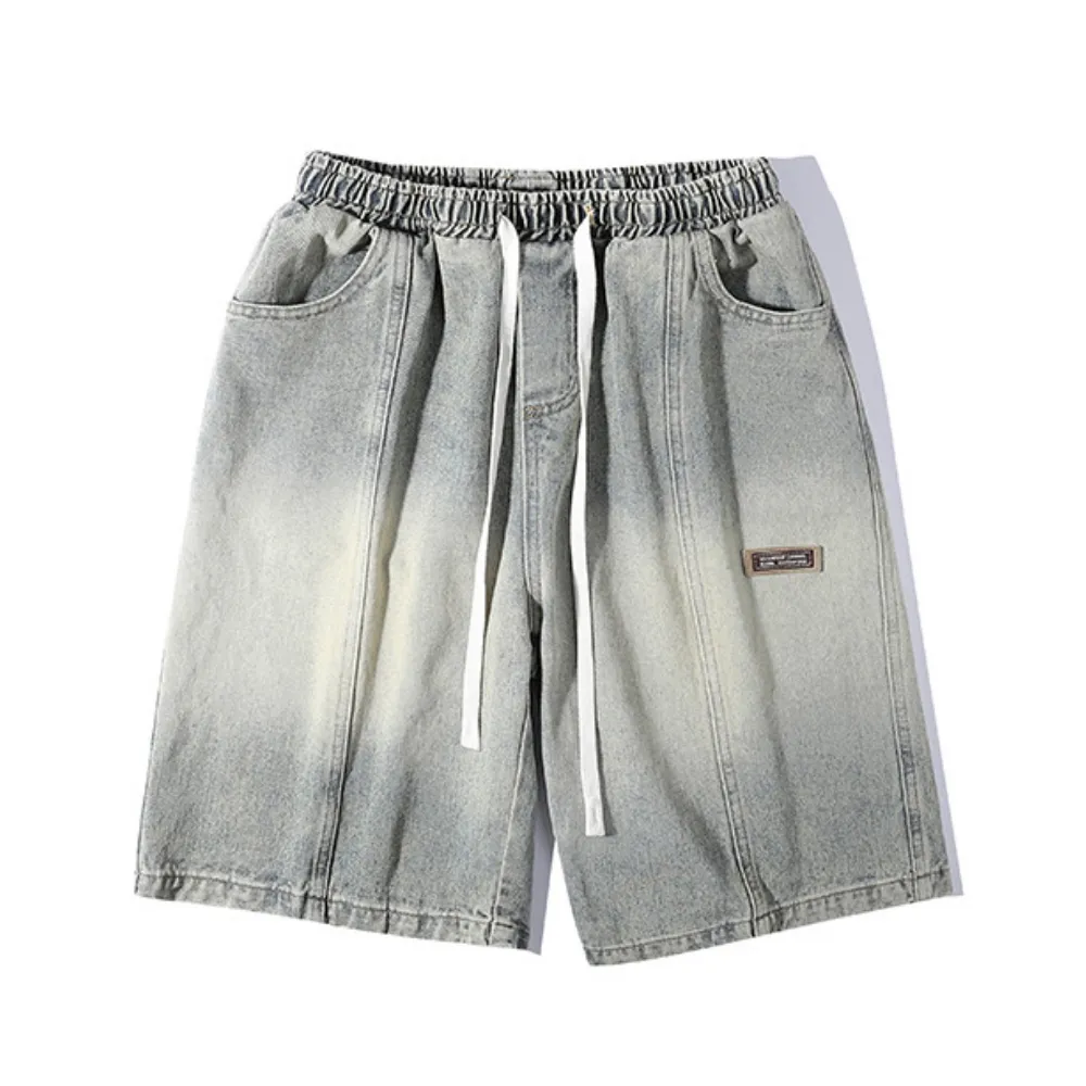 Modern Washed Gradient Denim Shorts