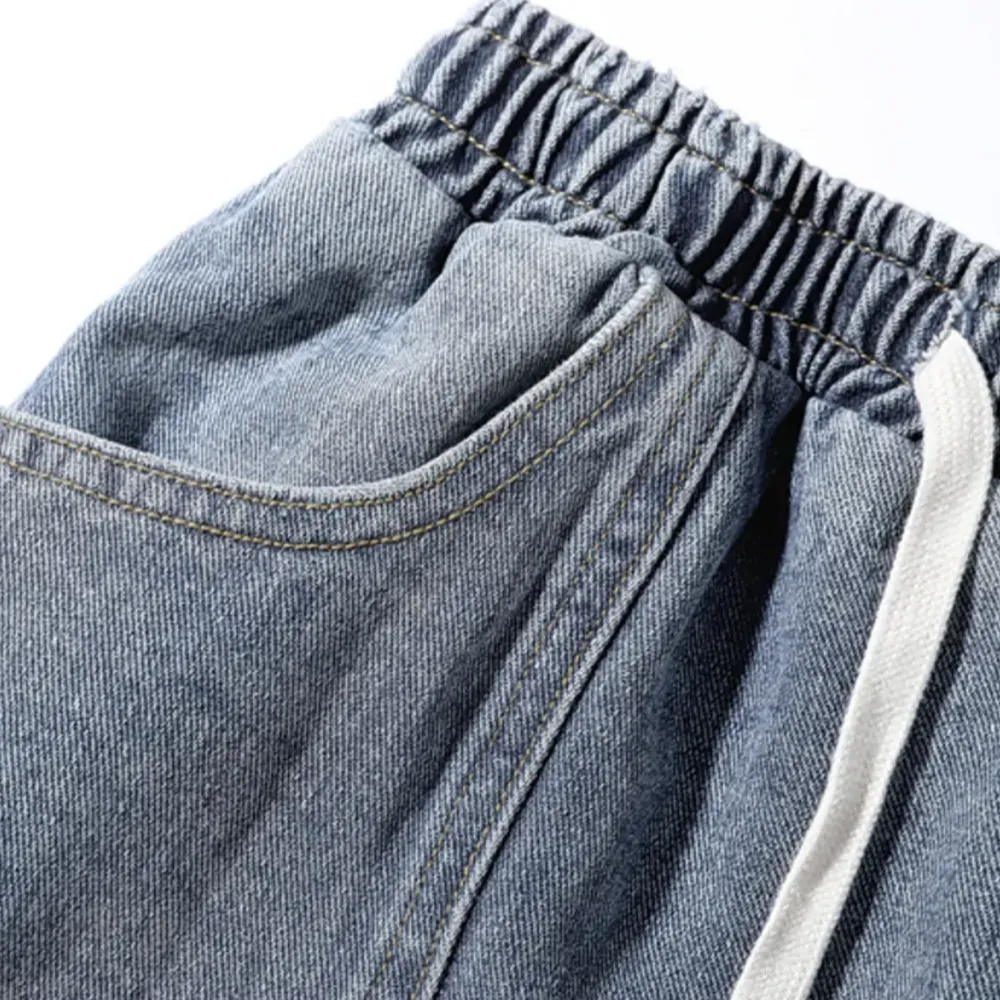 Modern Washed Gradient Denim Shorts