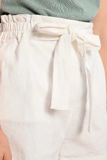 Molly Bracken Belted Cotton Blend Shorts