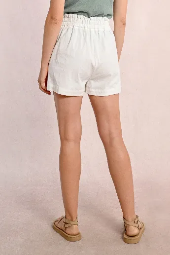 Molly Bracken Belted Cotton Blend Shorts