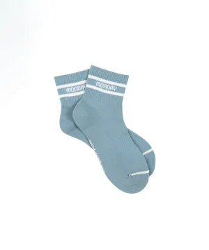 Monday Flow Logo Border Short Socks - Sky Blue