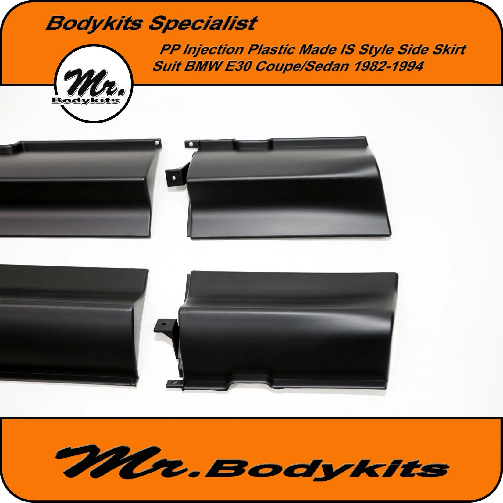 Mr PP Plastic IS Style Side Skirt For BMW E30 1982-1994 Sedan/Coupe (4 Pcs)