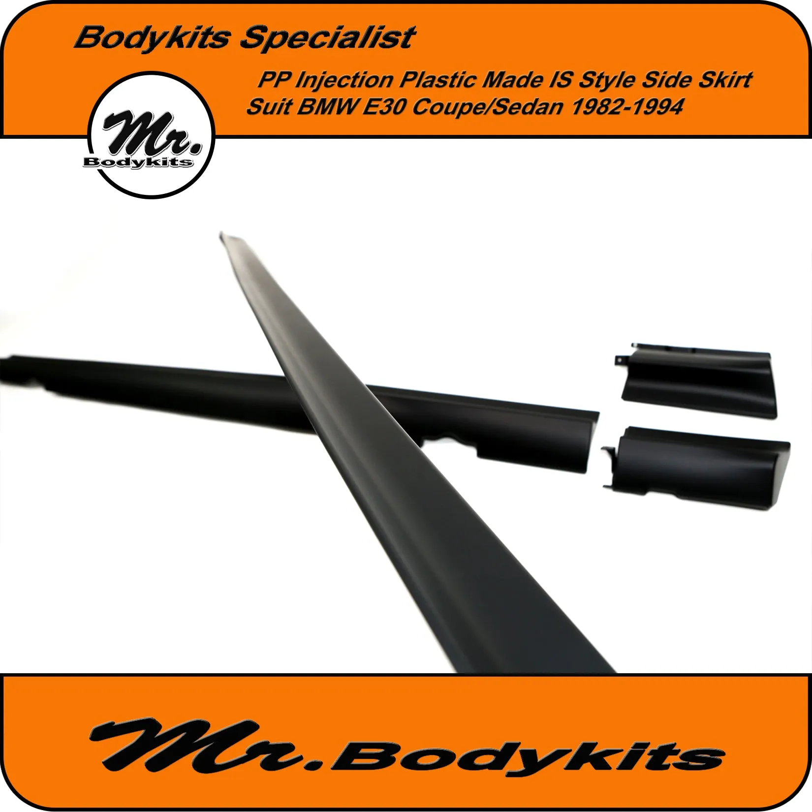 Mr PP Plastic IS Style Side Skirt For BMW E30 1982-1994 Sedan/Coupe (4 Pcs)