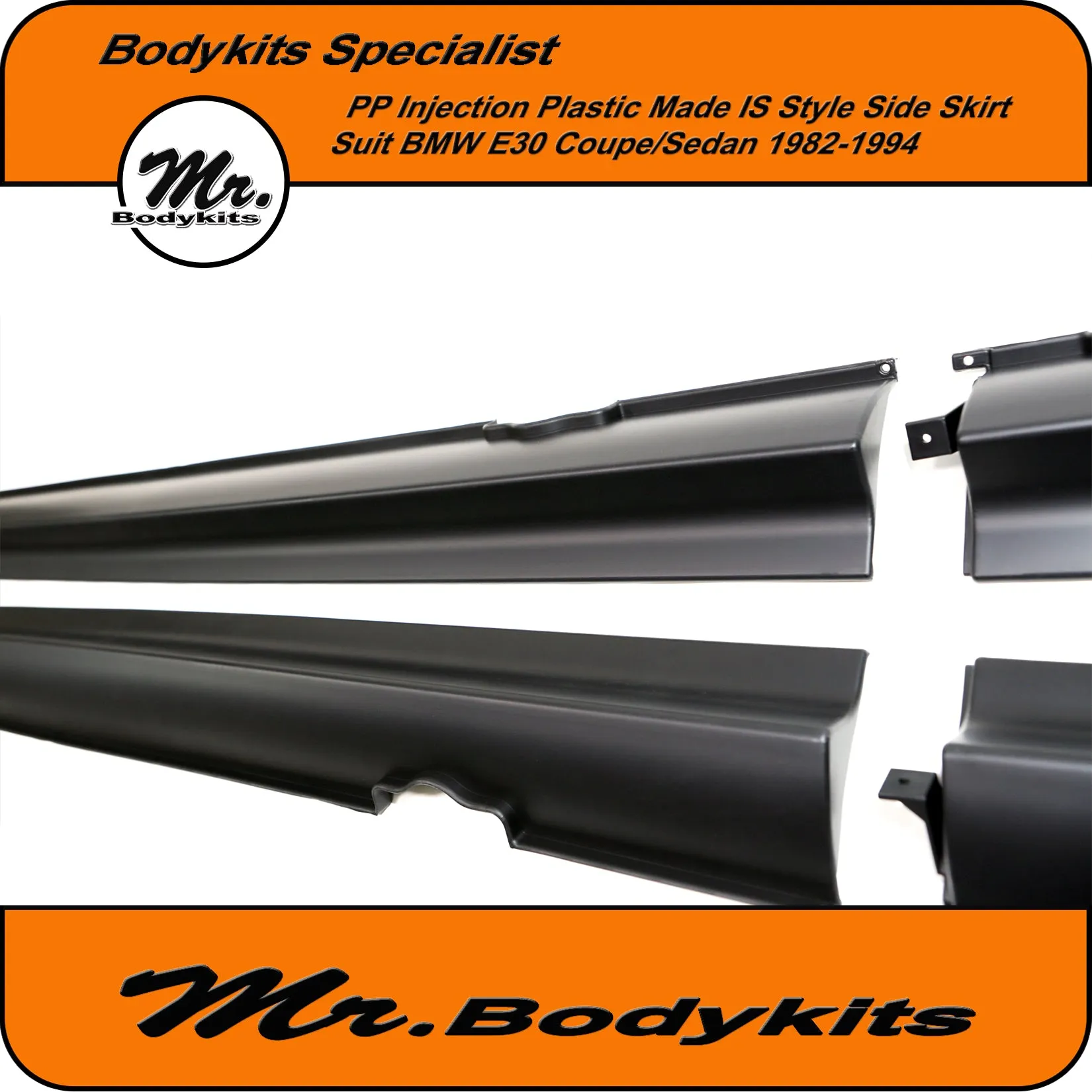 Mr PP Plastic IS Style Side Skirt For BMW E30 1982-1994 Sedan/Coupe (4 Pcs)