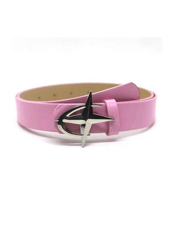 Multicolored Y2k street star moon belt with buckle