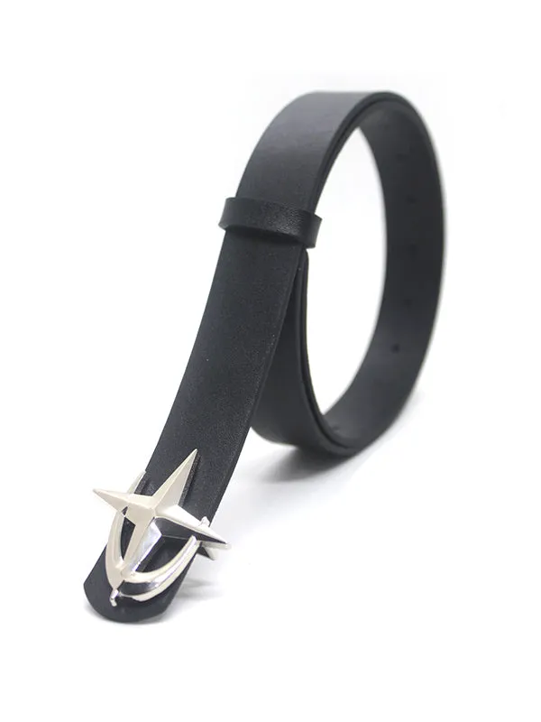 Multicolored Y2k street star moon belt with buckle