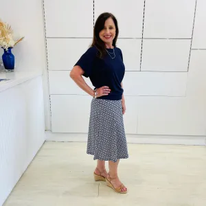 Navy Summer Gracie Top