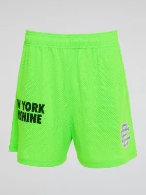 Neon Statement Perforated Shorts