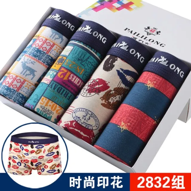 New Mens Underwear Boxers Fashion printed Men Underpants Boxer Shorts Modal Male Panties Pouch Sheath Underpants