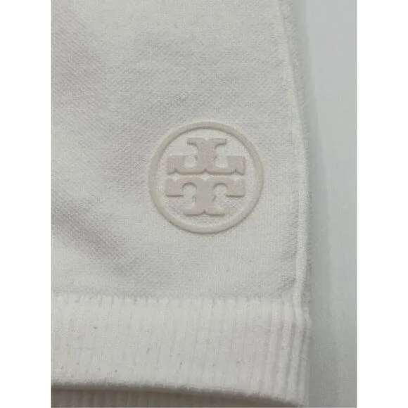 NEW Tory Burch High-Rise Seamless Shorts Sports Gym Pilates Snow White Size M