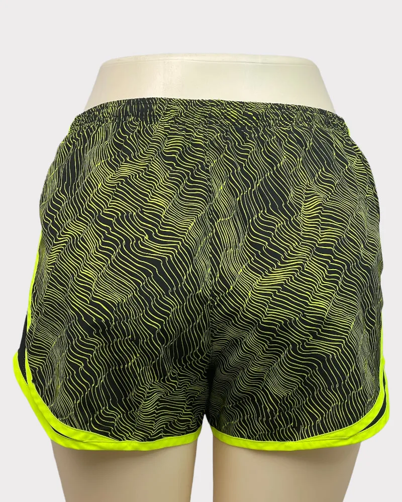 Nike Black And Neon Green Dri-Fit Active Shorts (M)