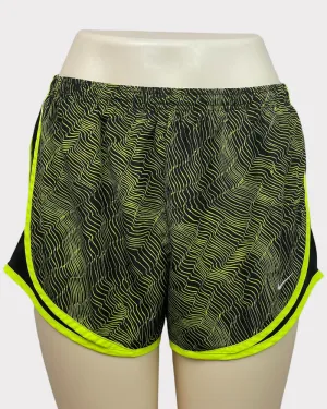 Nike Black And Neon Green Dri-Fit Active Shorts (M)
