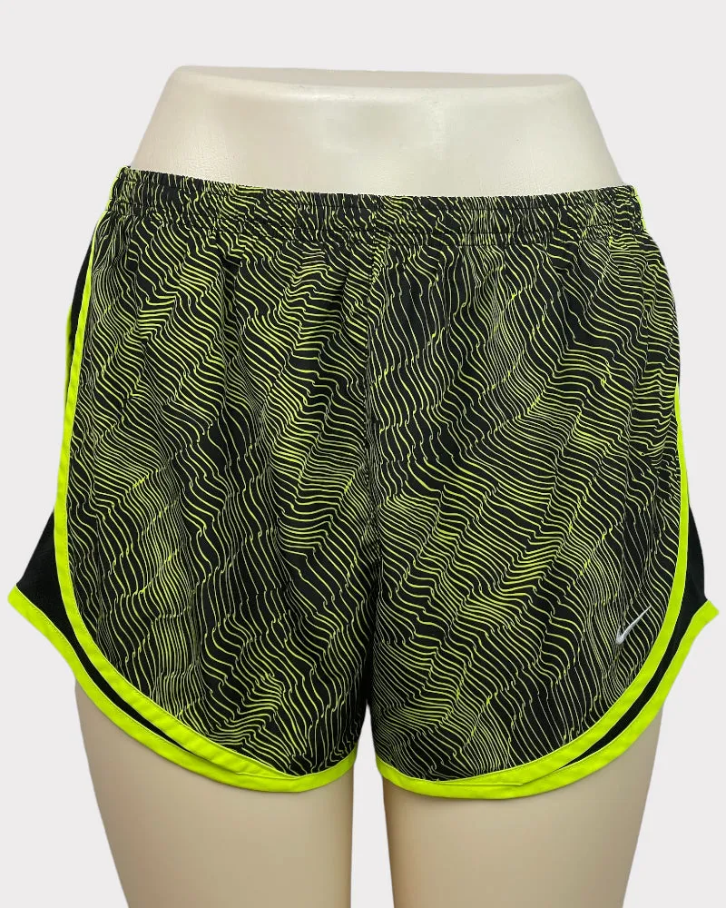Nike Black And Neon Green Dri-Fit Active Shorts (M)